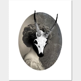 Lady Wendigo Horned Goddess Posters and Art